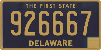 DE license plate 926667