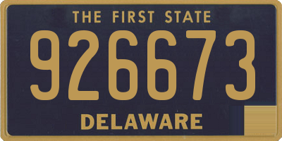 DE license plate 926673