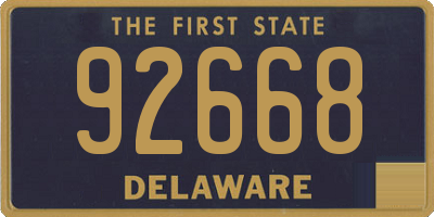DE license plate 92668