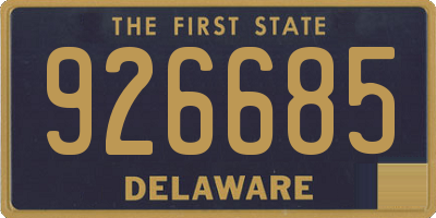 DE license plate 926685