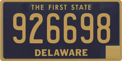 DE license plate 926698