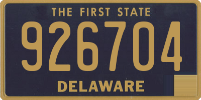 DE license plate 926704