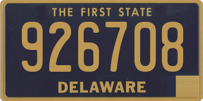 DE license plate 926708