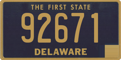 DE license plate 92671
