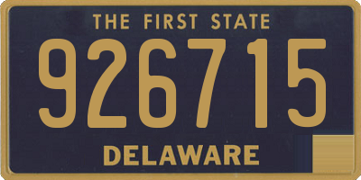 DE license plate 926715