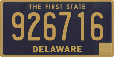 DE license plate 926716