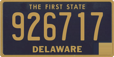 DE license plate 926717