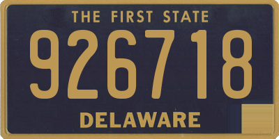 DE license plate 926718