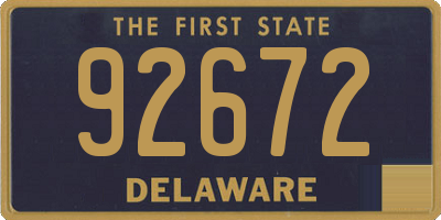 DE license plate 92672