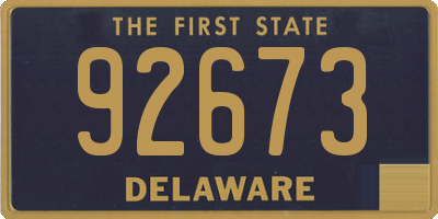 DE license plate 92673