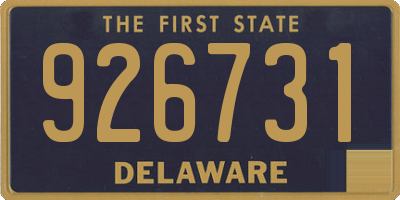 DE license plate 926731