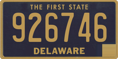 DE license plate 926746