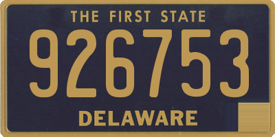 DE license plate 926753