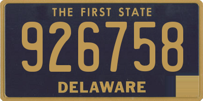 DE license plate 926758