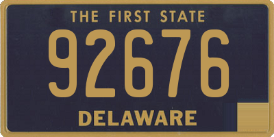 DE license plate 92676
