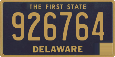 DE license plate 926764