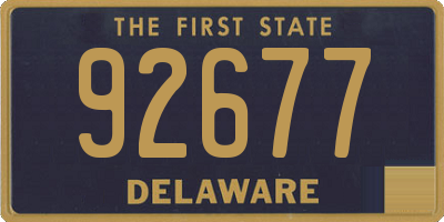 DE license plate 92677