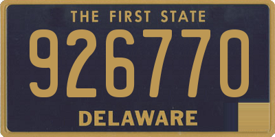 DE license plate 926770