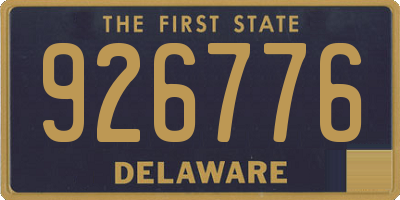 DE license plate 926776