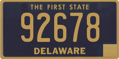 DE license plate 92678