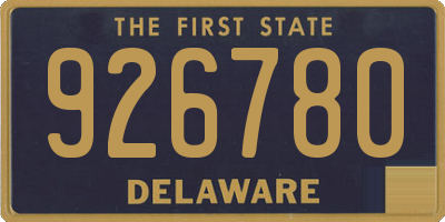 DE license plate 926780