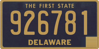 DE license plate 926781