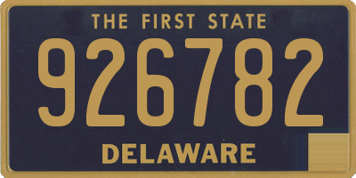 DE license plate 926782