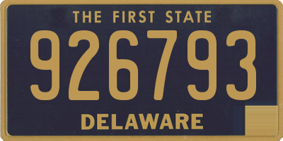 DE license plate 926793