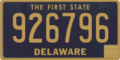 DE license plate 926796
