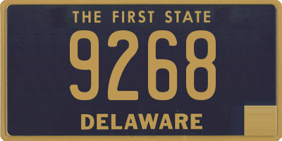DE license plate 9268
