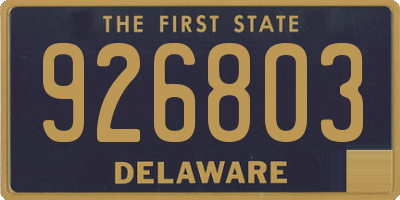 DE license plate 926803