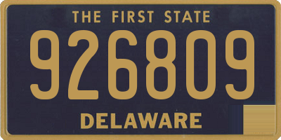 DE license plate 926809
