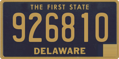 DE license plate 926810
