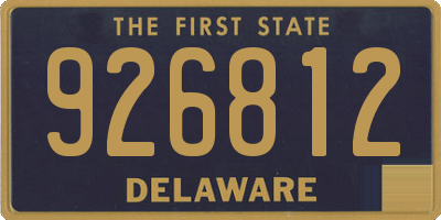 DE license plate 926812