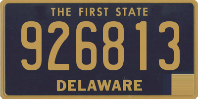 DE license plate 926813