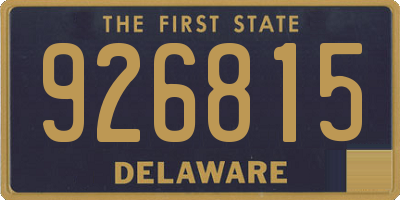 DE license plate 926815