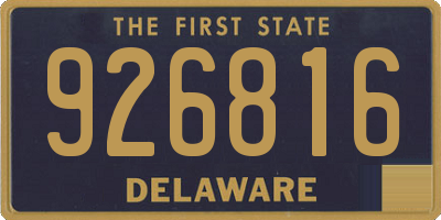 DE license plate 926816