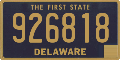 DE license plate 926818