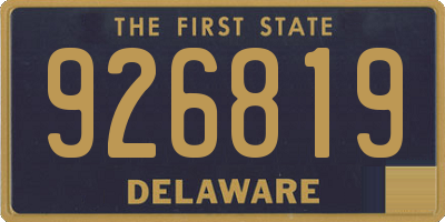 DE license plate 926819