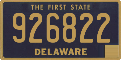 DE license plate 926822