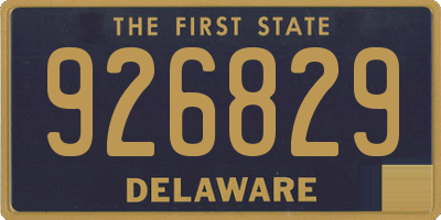 DE license plate 926829