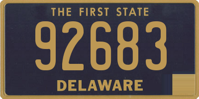 DE license plate 92683