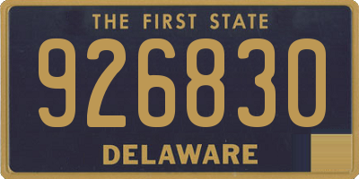 DE license plate 926830