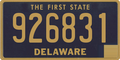 DE license plate 926831