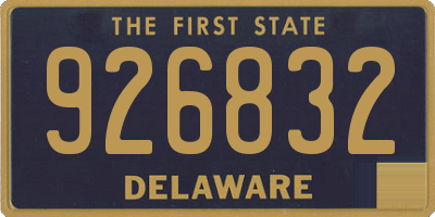 DE license plate 926832