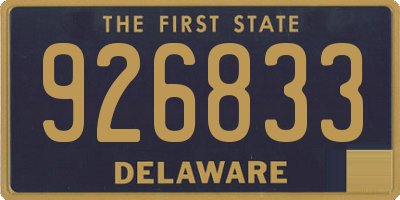 DE license plate 926833