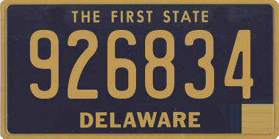DE license plate 926834