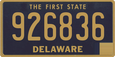 DE license plate 926836