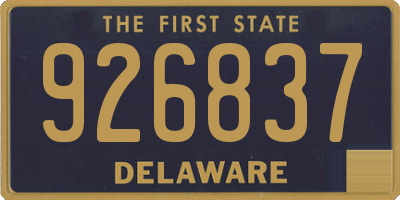 DE license plate 926837