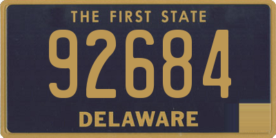 DE license plate 92684